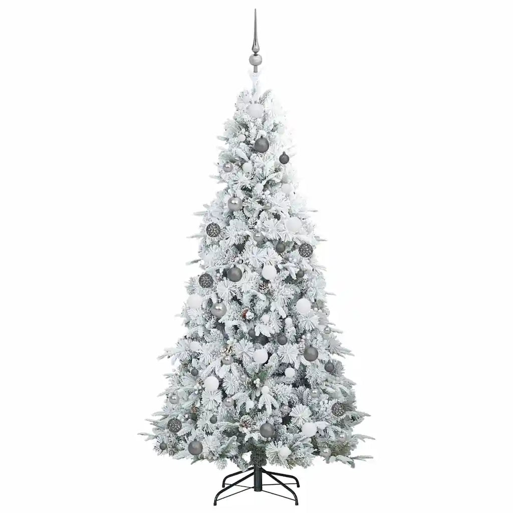 Albero di Natale Artificiale con Rami Pieghevoli Bianco 210 cm 3397496