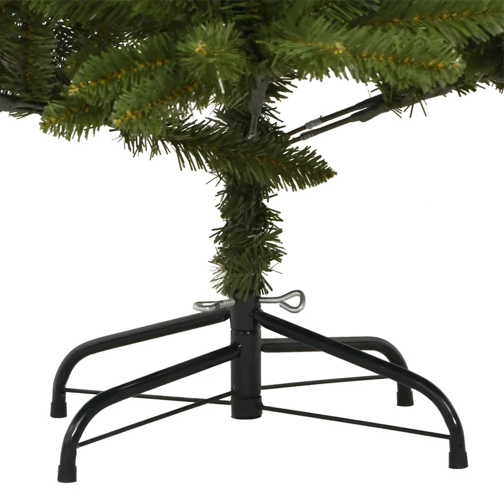 vidaXL Albero di Natale Artificiale Incernierato con Base Verde 270 cm
