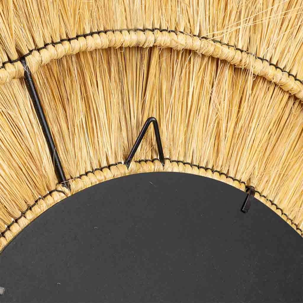 Specchio in fibra naturale marrone 100x100x3h