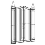 Cancello da Giardino Nero 121x8x180 cm in Ferro Battuto CFW8384781