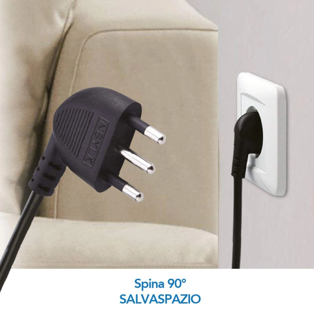 Multipresa 4P Bip Schuko e Interr Nero FIG.8