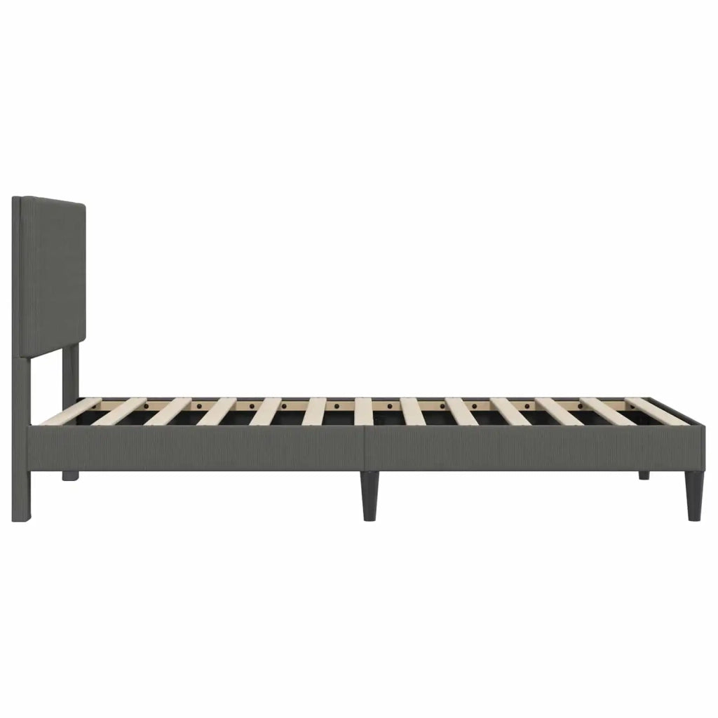 Struttura del letto Grigio Scuro 80 x 200 cm Tessuto in Cords 42027705