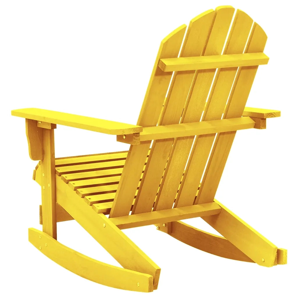 Sedia a Dondolo da Giardino Adirondack Massello di Abete Giallo cod mxl 19248