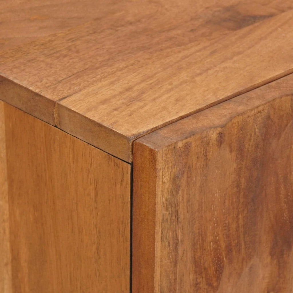 Credenza con porta Finitura Marrone Acacia 90 x 33 x 75 cm