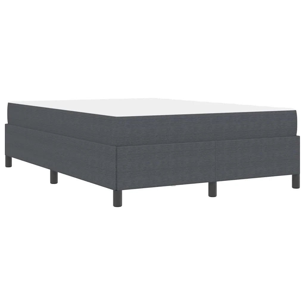 Struttura del letto Grigio scuro 140 x 190 cm Tessuto
