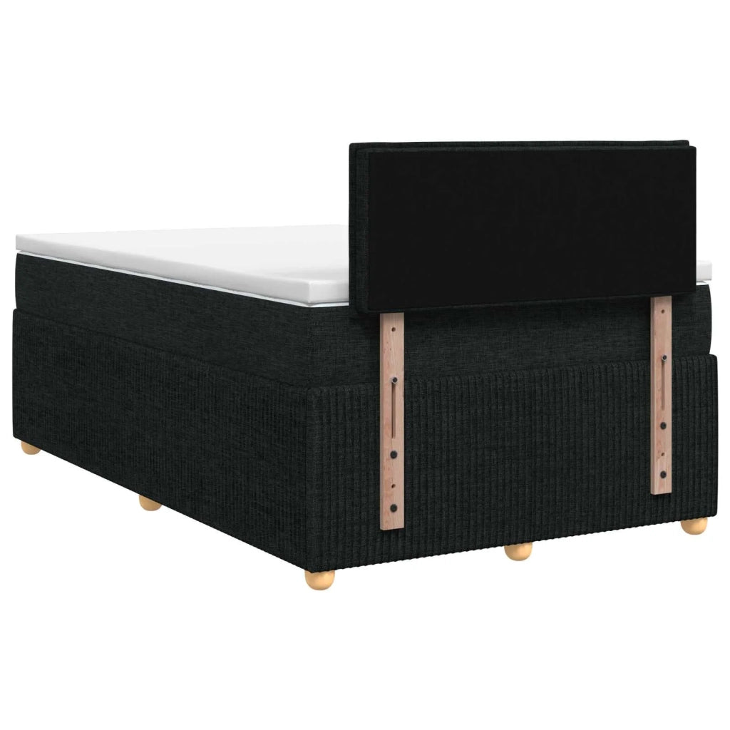 Letto box spring con materasso Nero 120 x 200 cm Tessuto 3451435