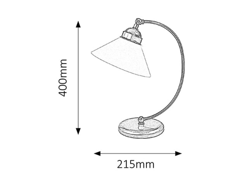 Lampada da scrivania retro vetro bronzo E27 Rabalux 2702