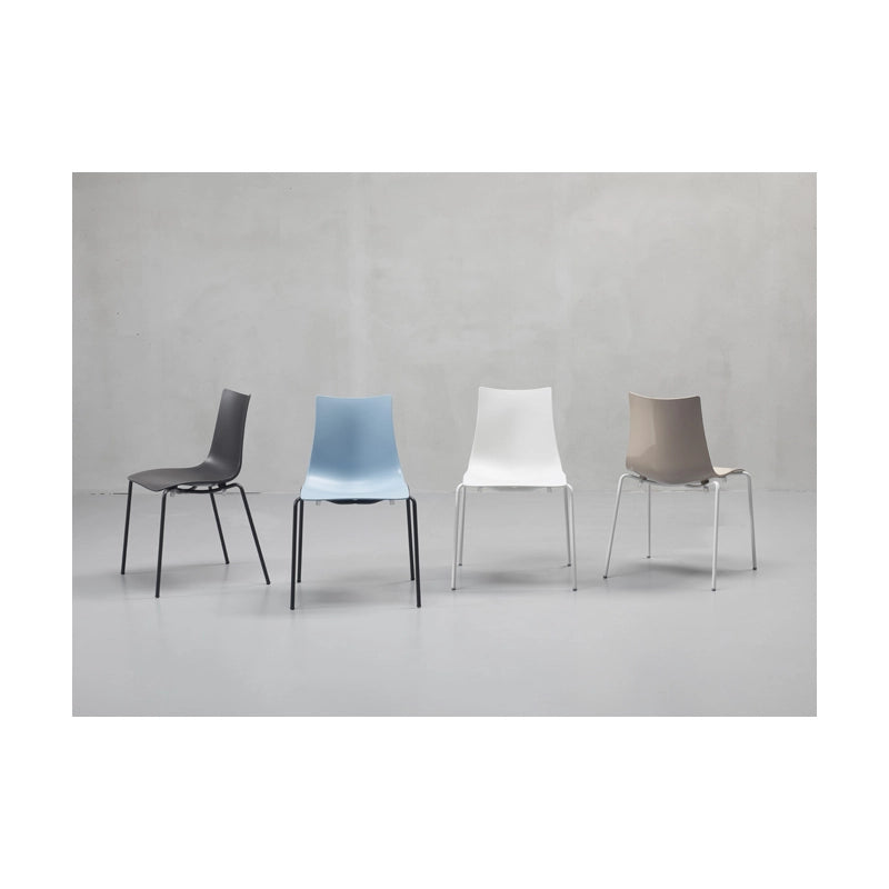 SET 2 SEDIE ZEBRA A SLITTA TECNOPOLIMERO SCABDESIGN MADE IN ITALY - Azzurro 62