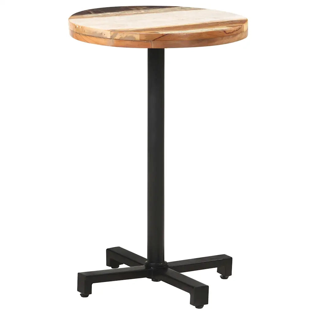Tavolo da Bistrot Rotondo Ã˜50x75 cm Legno Massello di Recupero cod mxl 18266