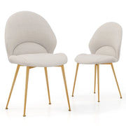 Set di 2 sedie da pranzo 62 x 56 x 88 cm comode imbottite stile moderno tessuto grigio chiaro 20_0012440