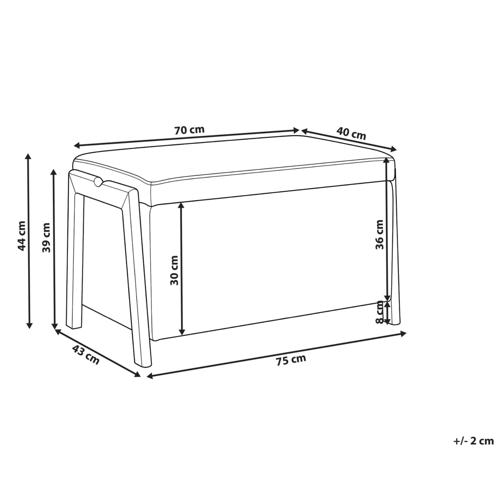Panca stile moderno e glamour per camera da letto e soggiorno Rivestimento in essuto bouclè bianco contenitore