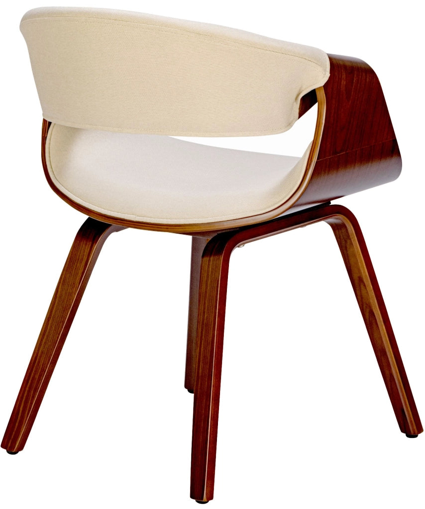 Sedia da pranzo Foley Noce/crema,Tessuto