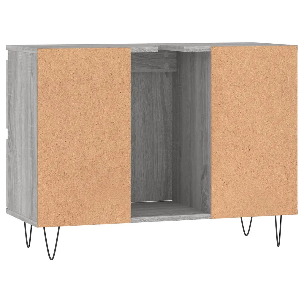 Mobile da Bagno | Armadio da bagno Grigio Sonoma 80x33x60 cm in Legno Multistrato