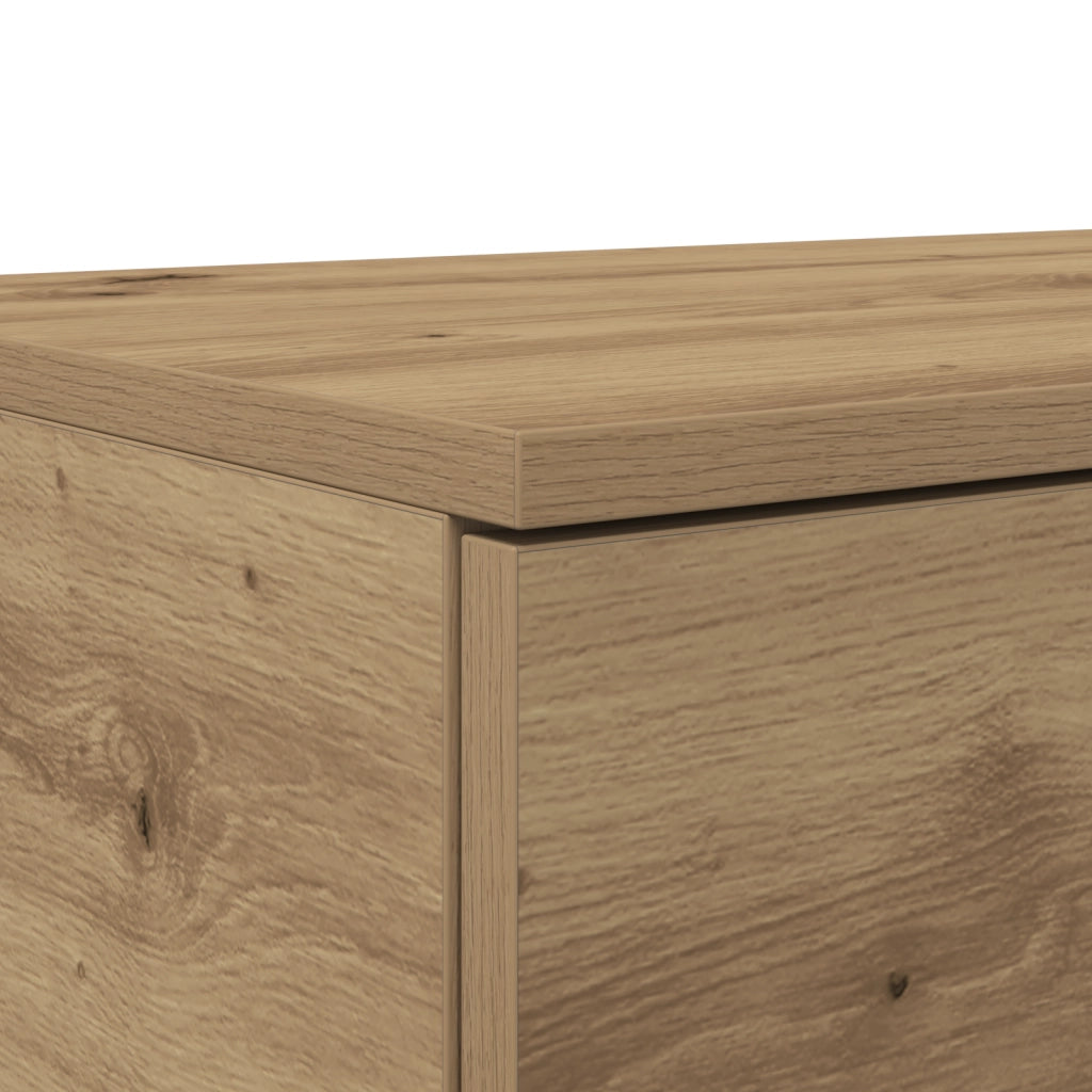 Cassetti per letto  Rovere artigianale 180x36,5x16,5 cm in legno ingegnerizzato