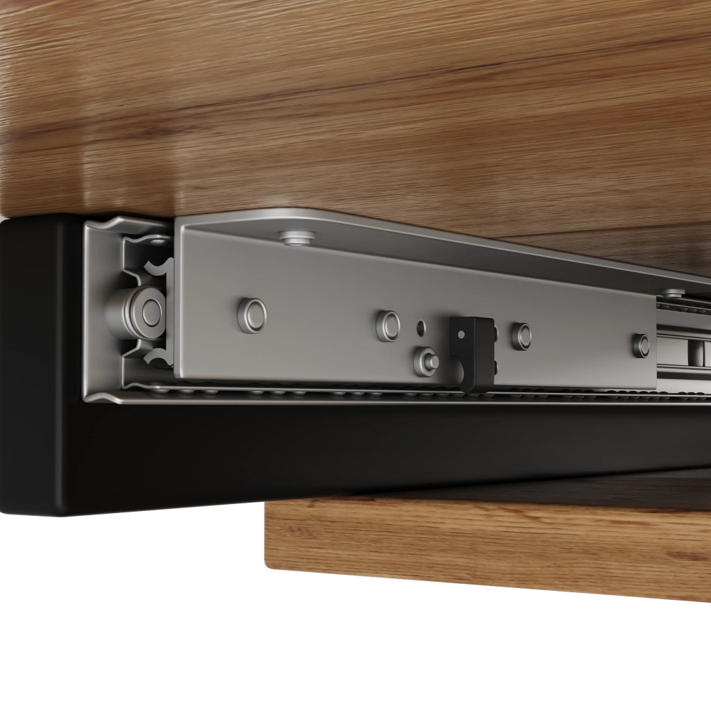 Tavolo allungabile in MDF con piano estensibile e gambe incrociate per cucina e soggiorno, colore legno naturale