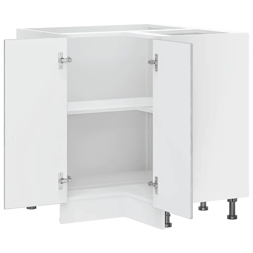 Mobile Base ad Angolo Cucina-Base ad Angolo Cucina Lucca Grigio Sonoma in Truciolato