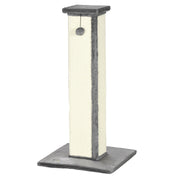 Tiragraffi per Gatti 41x41x81 cm Palo in Sisal e Pallina da Gioco Grigio