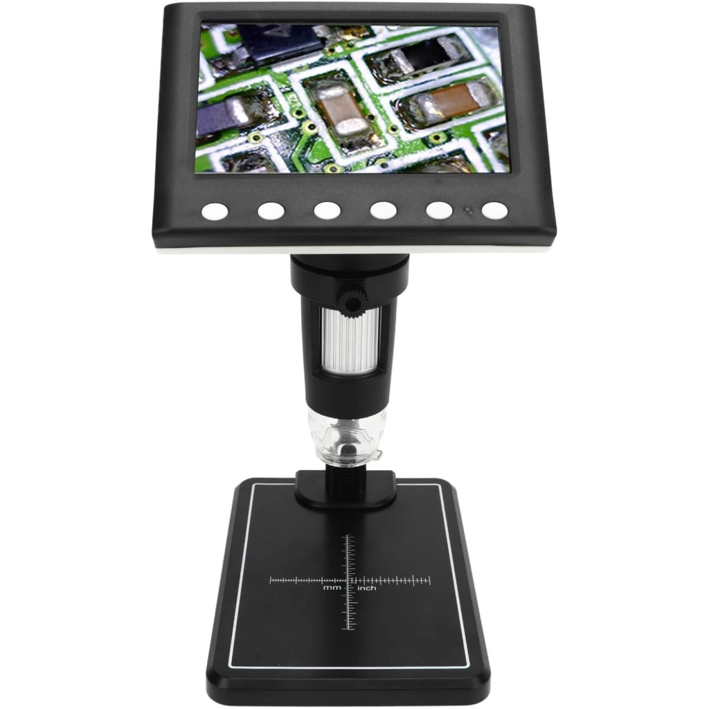 Mikroscopio Digitale con Display 4,3" + Stazione Saldante 2in1 – Ingrandimento 40X-1000X, 8 LED, Potenza 660W, USB