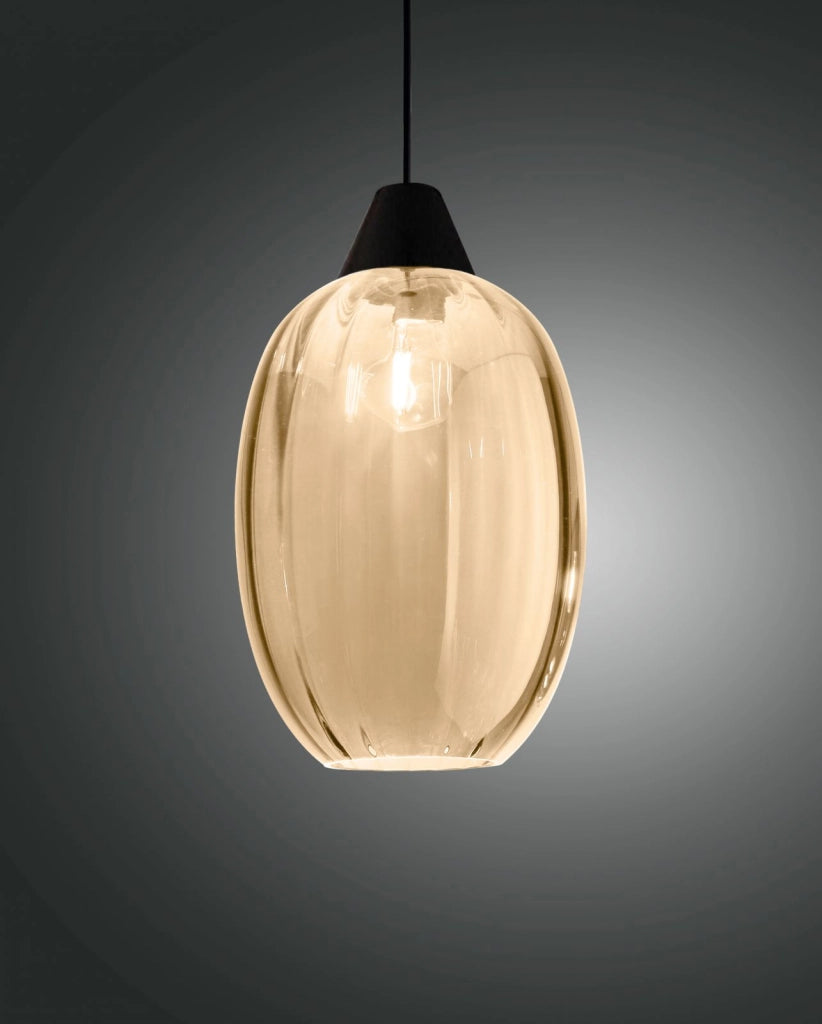 EDISON 3519-50-365 VETRO COGNAC COMPLETO DI CAVO X KIT LUCI