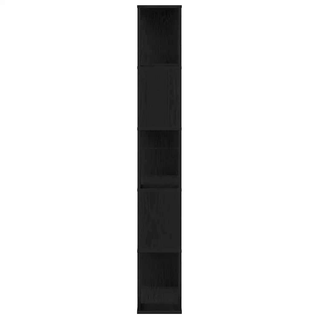 Libreria-Scaffale per Libri-Mobile di Stoccaggio Rovere Nero 45 x 23,5 x 162,5 cm