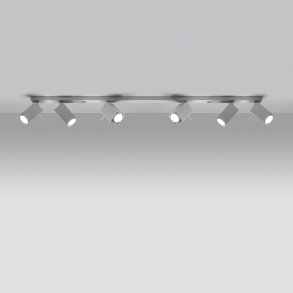 Plafoniera Pure Lume Bravea 6 luci GU10 bianco/cromo