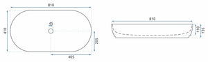 Lavabo Da Appoggio Rea Cleo 81 Shiny Marmo