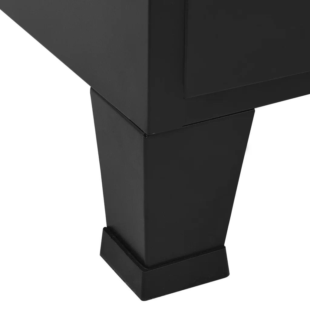 Armadio Ufficio Reticolato Industriale Nero 75x40x120cm Acciaio cod mxl 76719