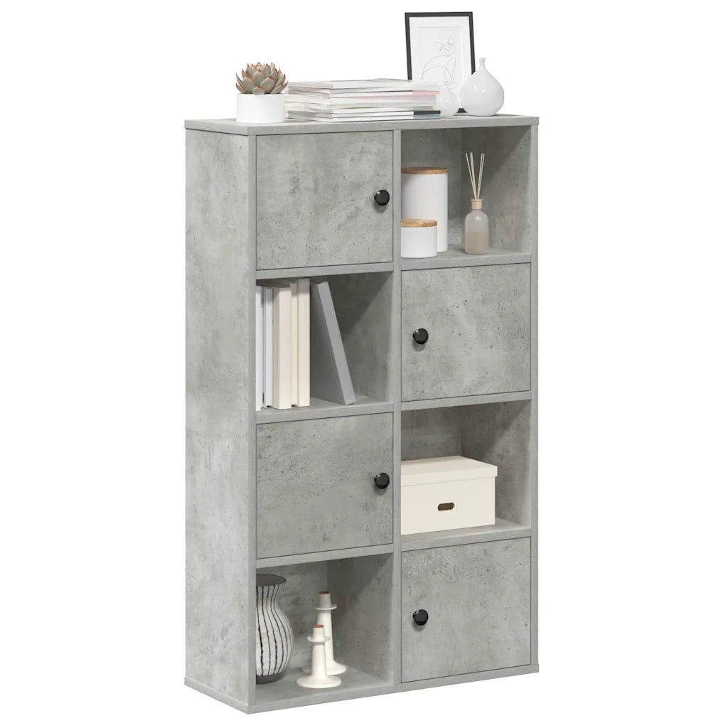 Libreria Grigio Cemento 60x24x101,5 cm in Legno Multistrato 860394