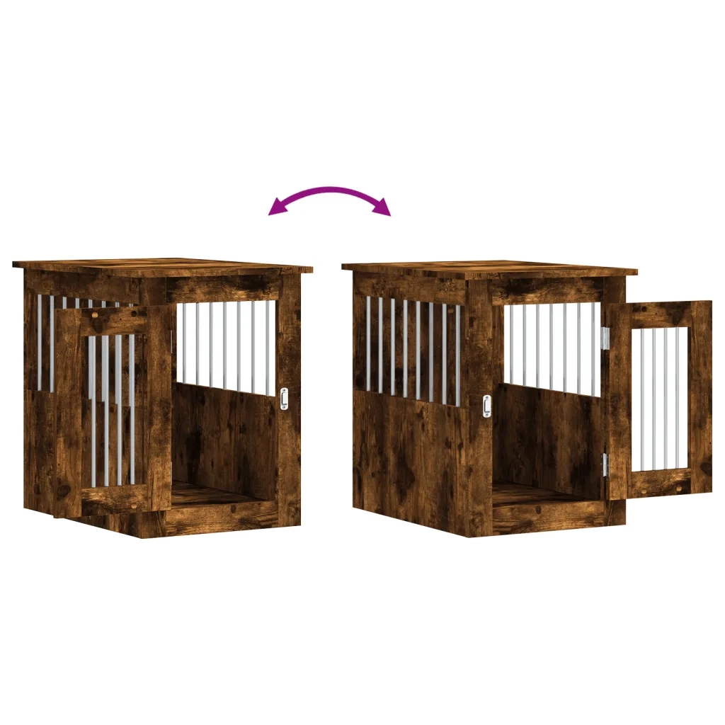 Gabbia Cani da Arredamento Rovere Fumo 45x62x59cm Multistrato CFW5492623