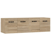 Armadietto a Muro | Mobili Parete 2 pz Rovere Sonoma 80x35x36,5cm Legno Multistrato