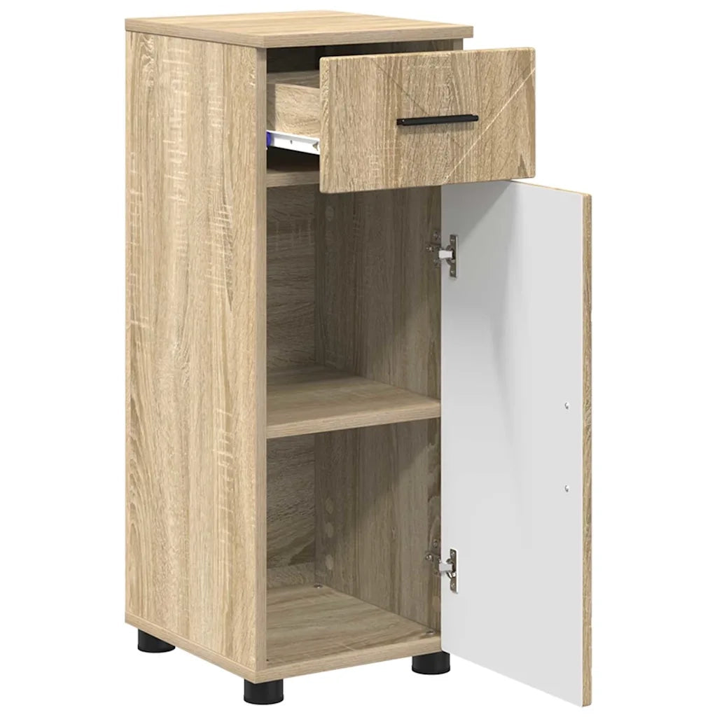 Mobile da Bagno con cassetto Rovere Sonoma 30 x 35 x 80 cm