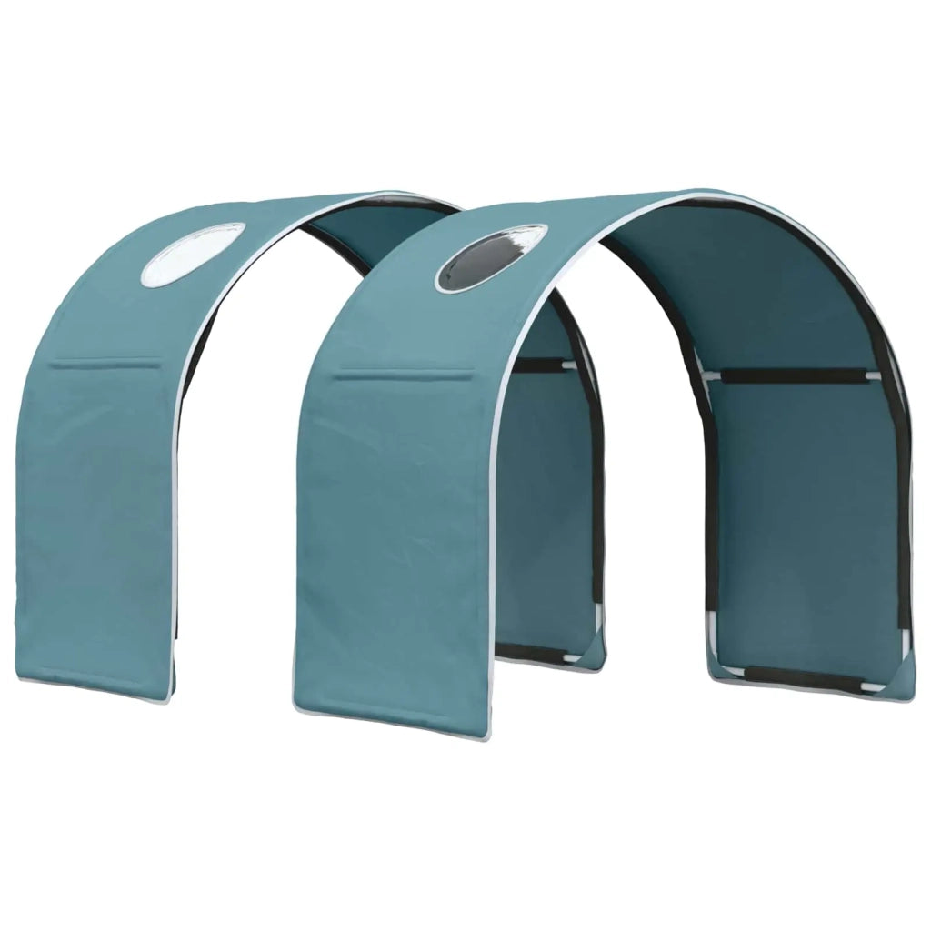 Tunnel per Letto 2 pcs Blu Chiaro 211 x 52,5 x 2 cm Poliestere 893703