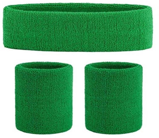 Set di fasciature per sport - Fascia cranica e fascia polso 3 pezzi - Morbido e compattato - Elastico intrecciato - Fasciatura per sport - Fasciatura per allenamento - Ideale per palestra, tennis, ginnastica, calcio