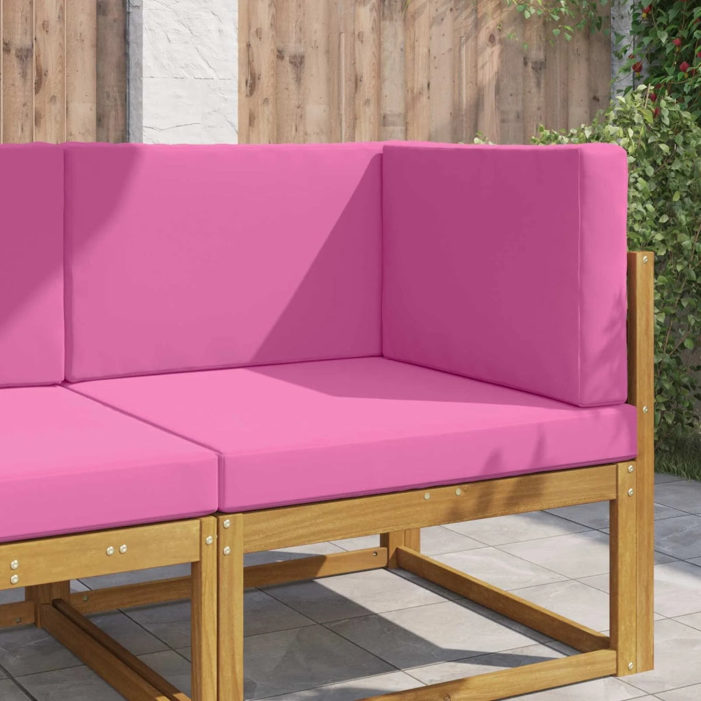 Cuscino per divano da esterno 3 pcs Rosa Poliestere 900878