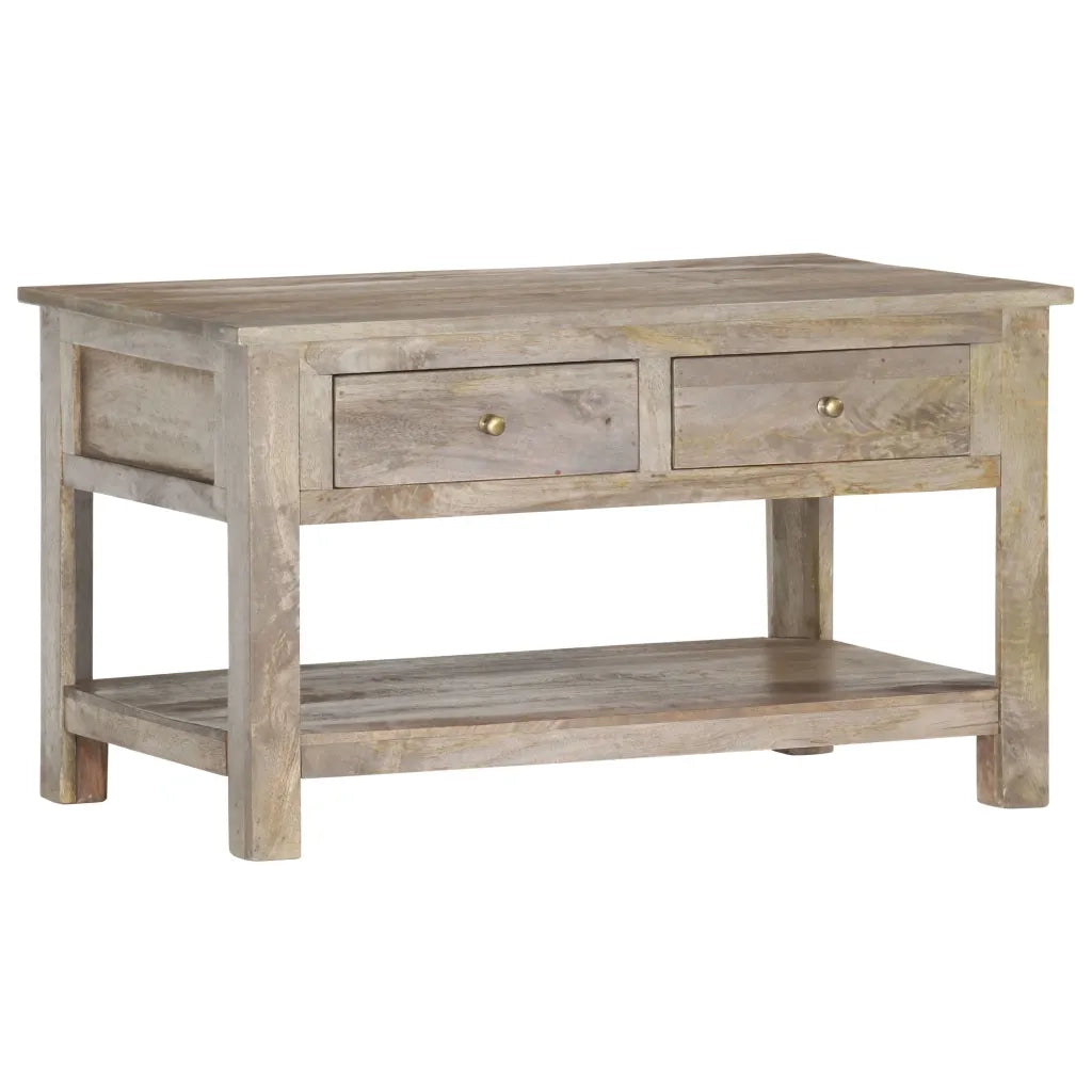 Tavolino da Salotto 82x52x47 cm in Legno Massello di Mango 286383