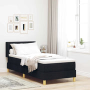 Letto a molle con materasso Nero 200 x 80 cm Tessuto 3341323