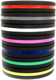 Set di 7 polsbandi in silicone - Ipersensibili - Cinturini sportivi - Duraturi - Flessibili e di moda