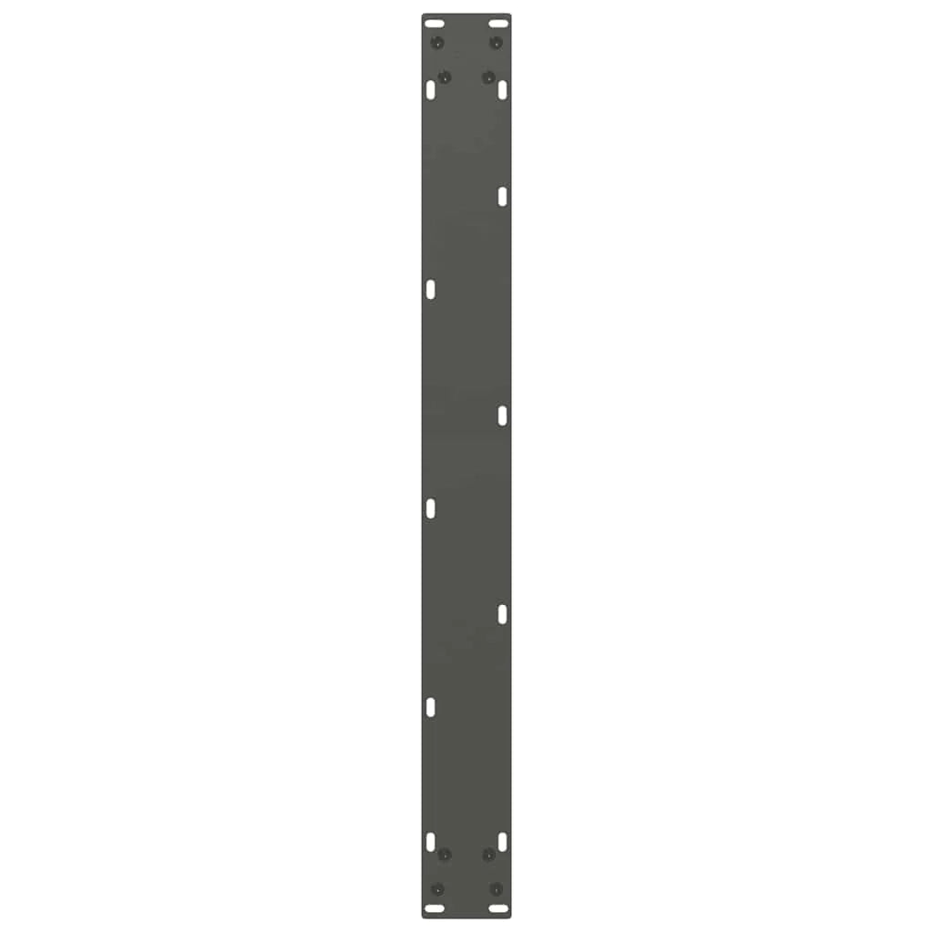 Set di 2 gambe per tavolo da pranzo a forma di U 80 x 72-73 cm con piedini regolabili design moderno in acciaio antracite 02_0057430
