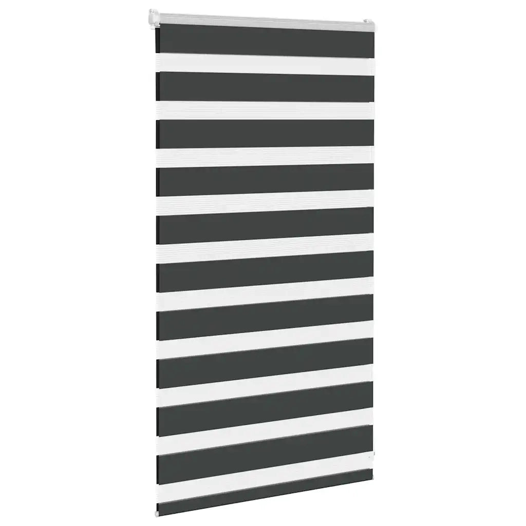 Tenda a Rullo Zebra Nero-Tenda avvolgibile Larghezza Tessuto 85,9 cm Poliestere 831325