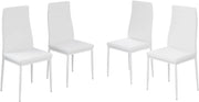 Sedia da sala da pranzo Grand, Bianco, 42.5 x 48 cm Set di 4, per l’utilizzo come set da pranzo in cucina o sala da pranzo