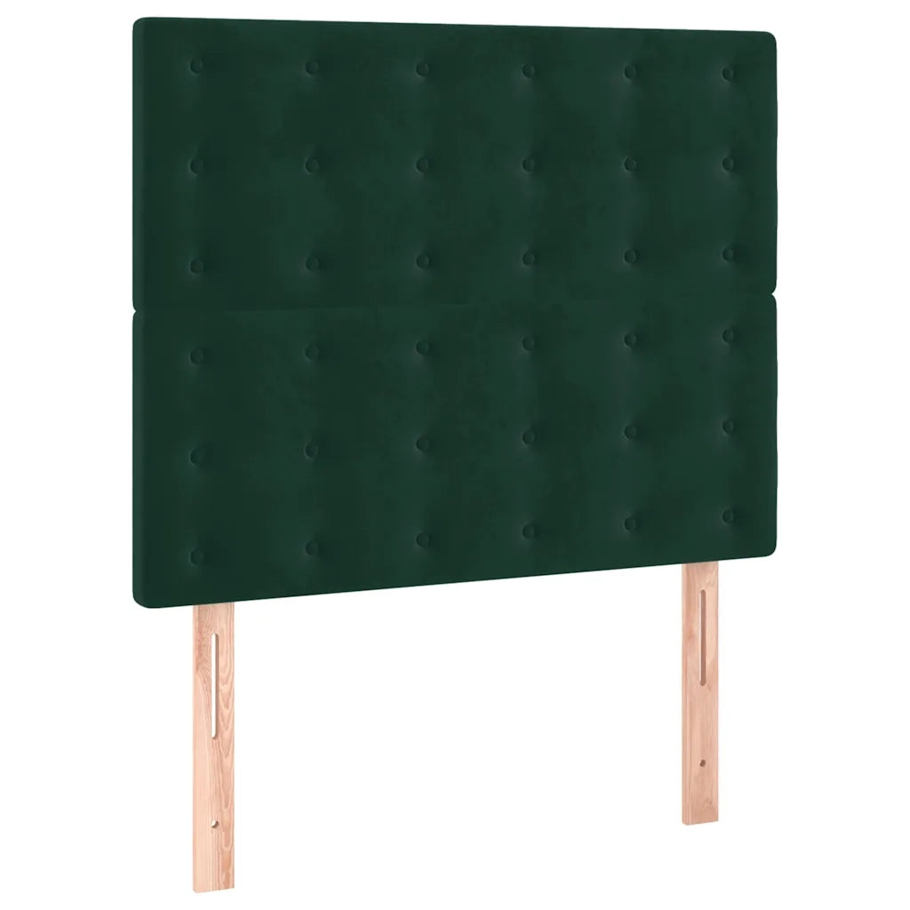 Giroletto a Molle con Materasso Verde Scuro 100x200 cm Velluto 3132906
