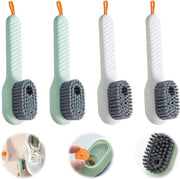 Quattro borsette multifunzionali per la casa con setole morbide - spazzola per scarpe con contenitore per liquido - spazzola per la casa con schiuma con manico in metallo