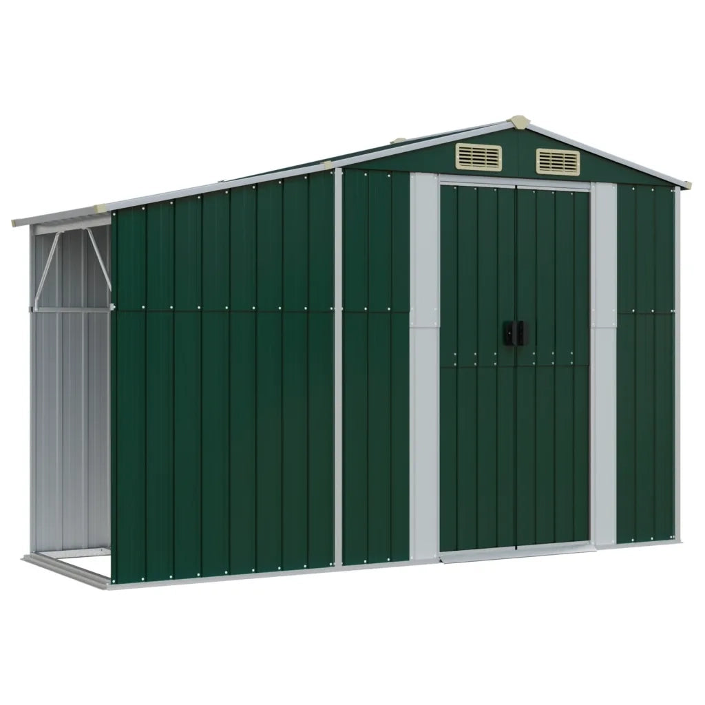 Capanno da Giardino Verde 277x279x179 cm in Acciaio Zincato 3188287