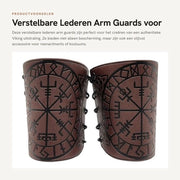 Guardia per braccio in pelle flessibile per look Viking