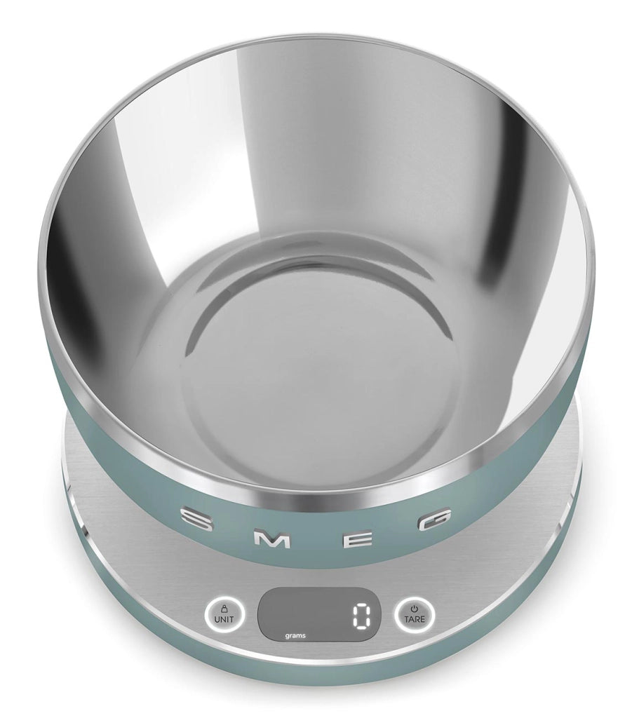 Smeg ksc01egmww bilancia da cucina digitale verde smeraldo, opaca estetica collezione