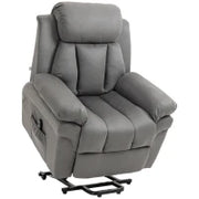 Poltrona Relax Elettrica Poltrona Releveur Inclinabile Con Poggiapiedi Regolabile Grigio