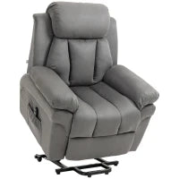 Poltrona Relax Elettrica Poltrona Releveur Inclinabile Con Poggiapiedi Regolabile Grigio