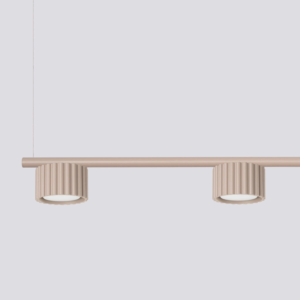 Lampadario AURA 4 tortora Gx53