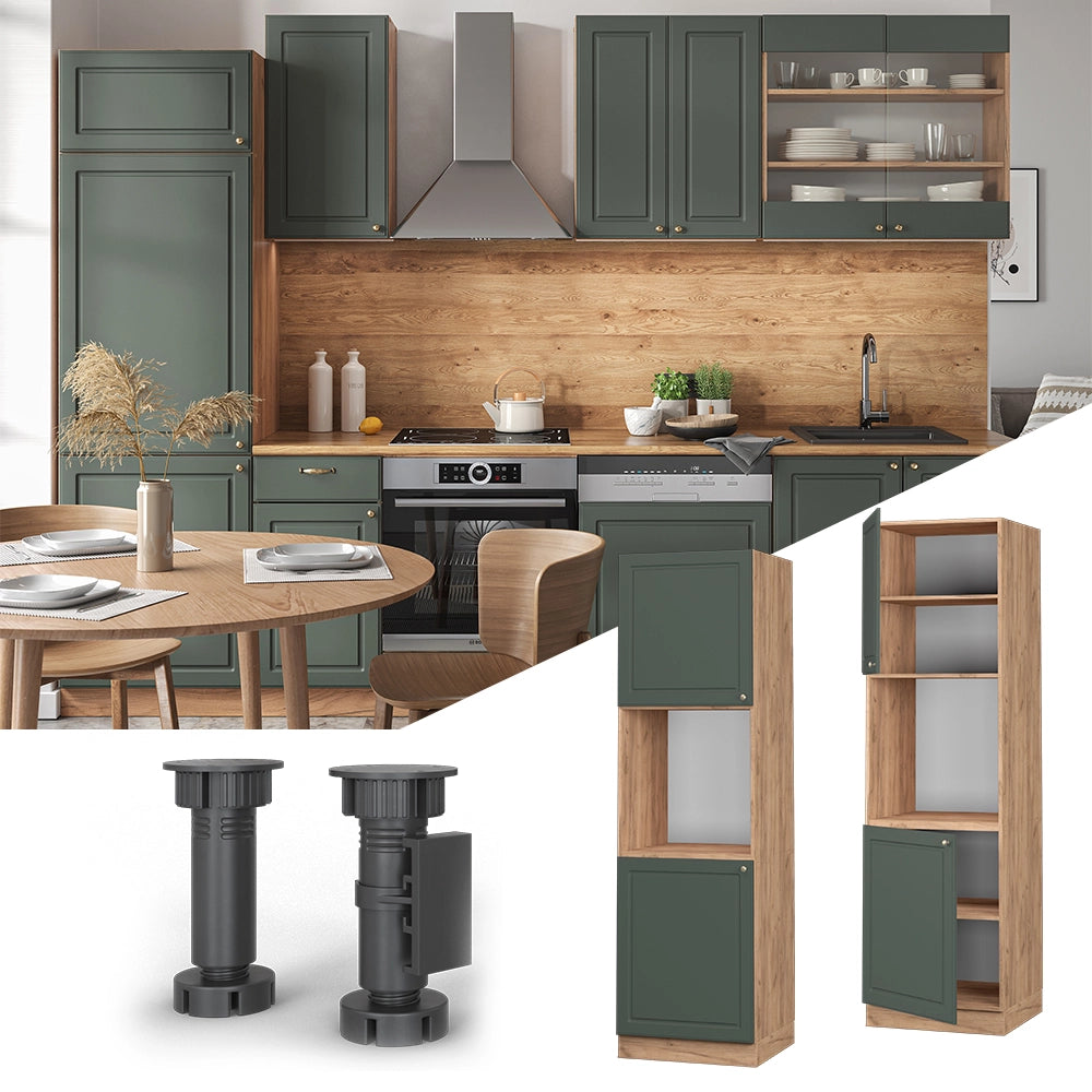 Vicco Mobile per forno da incasso Verde-oro Country House 60 cm aperto