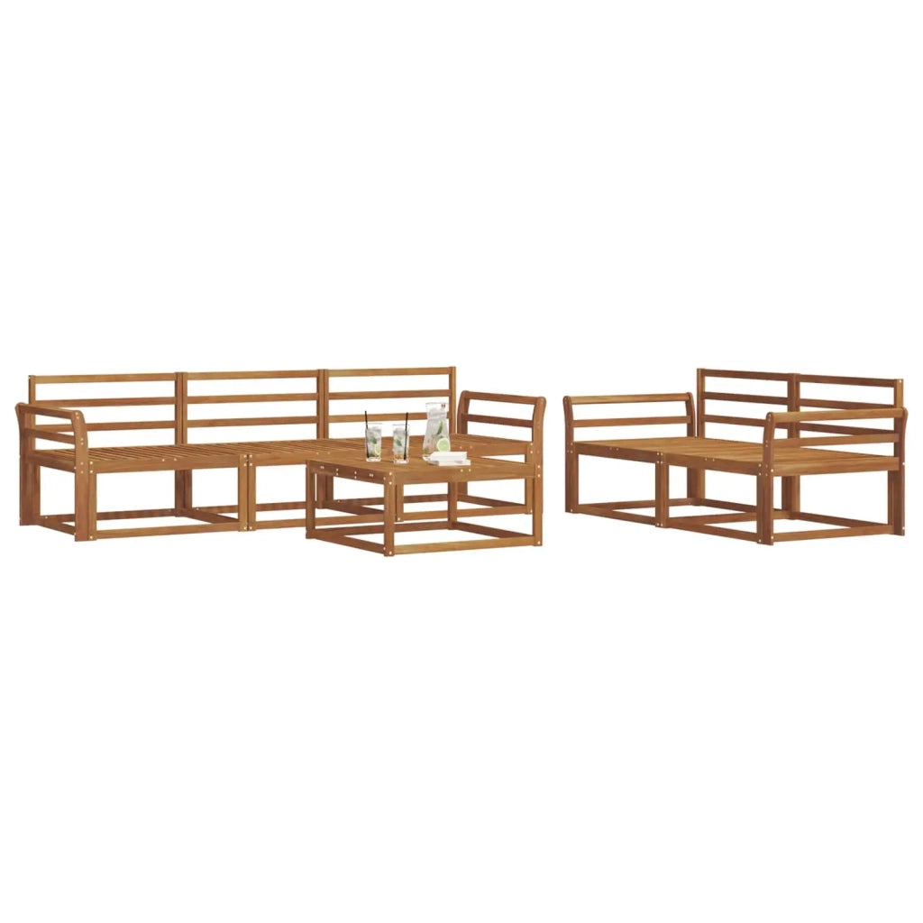 Set di divani da esterno 6 pcs Naturale